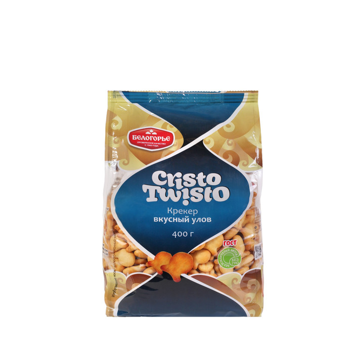 Crackers "CRISTO-TWISTO" tasty fish crop 400 gr